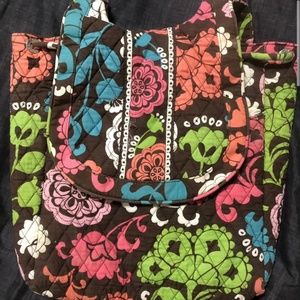 Vera Bradley Backpack Purse Total Lola Paisley Floral Removable Straps Brown